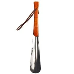 B-50 11" Long Metal Shoe Horn W/ Wooden Handle