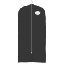 Black Vinyl Garment Bag With Zipper-54"