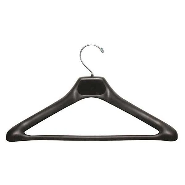 Broad Shoulder Contoured Plastic Suit Hanger - Black - 17" 1 Broad Shoulder Contoured Plastic Suit Hanger - Black - 17"