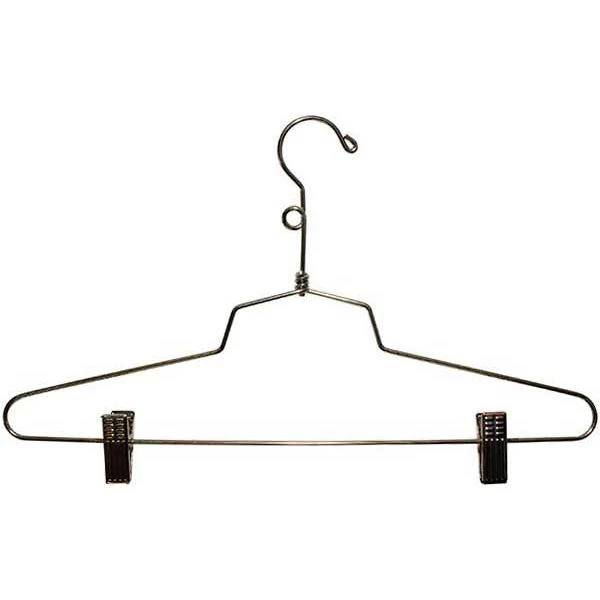 Chrome Hanger With Salesman Loop And Clips 16" 1 Chrome Hanger With Salesman Loop And Clips 16"