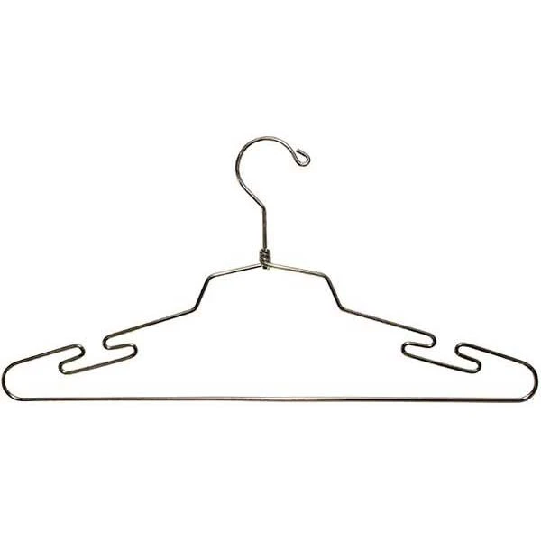 Chrome Notched Lingerie Hanger - 16" 1 Chrome Notched Lingerie Hanger - 16"