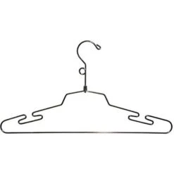 Chrome Notched Lingerie Hanger With Salesman Loop - 16"