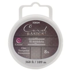 Cousin Cord Basics Clear Plastic #8 Monofilament - 360 Ft