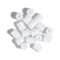 Cousin French Wire Rubber Earring Backs - White - 18 Ct