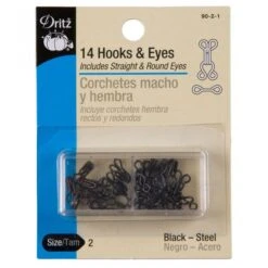 Dritz Hooks And Eyes- Size 2 - 14 Sets