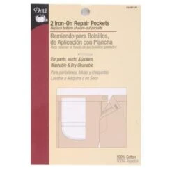 Dritz Iron On Pockets 6 1/2" X 4" - 2pk. White