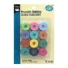 Dritz Reusable Pre-Wound Bobbins Class 15 (12 Assorted Colors)
