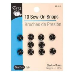 Dritz Sew On Snaps-size 1/0 -10 Ct