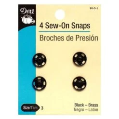 Dritz Sew On Snaps-size 3 - 4 Ct