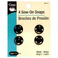 Dritz Sew On Snaps-size 4 - 4 Ct