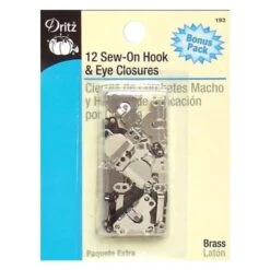 Dritz Skirt Hooks And Eyes 1/2" - Silver/Black - 12 Sets