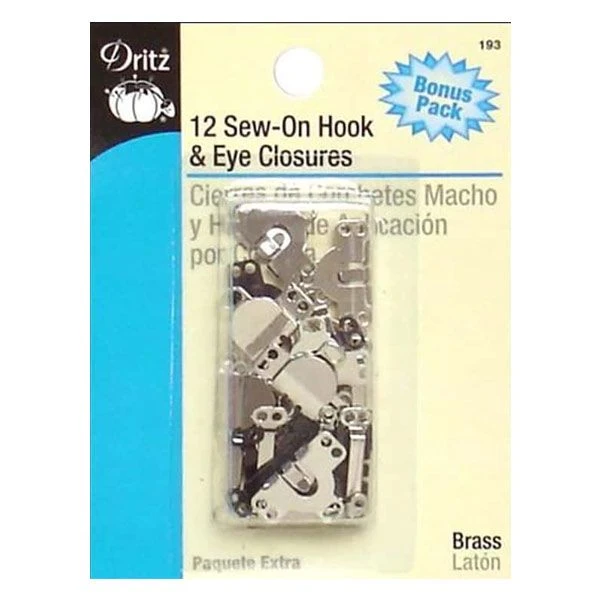 Dritz Skirt Hooks And Eyes 1/2" - Silver/Black - 12 Sets 1 Dritz Skirt Hooks And Eyes 1/2" - Silver/Black - 12 Sets
