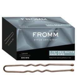 Fromm Pro Matte Hair Pins - Brown -Best Household Items fromm hairpin 1 75 1lb brown f5268