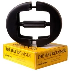 Hat Retainer - Black Oval Plastic