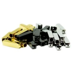 Aglet Kit - Metal Plated Square-w/Super Glue-4 Ct