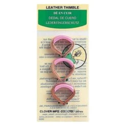 Clover Adjustable Leather Thimble - 2ct.