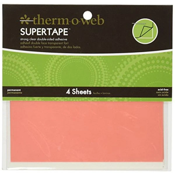 Therm-O-Web Super Tape Double-Sided Adhesive Sheets - 4 Sheets 1 Therm-O-Web Super Tape Double-Sided Adhesive Sheets - 4 Sheets