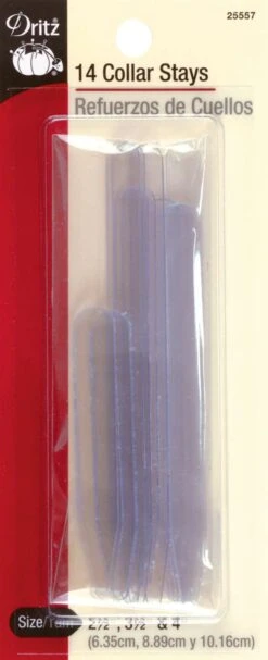 Clear Collar Stays - Assorted