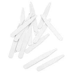 Collar Stays-Plastic White-asst Sizes-Bag Of 200
