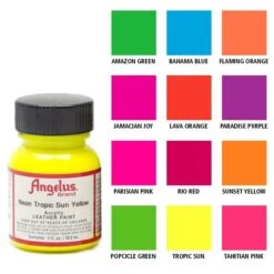 Angelus Neon Acrylic Leather Paint Starter Kit