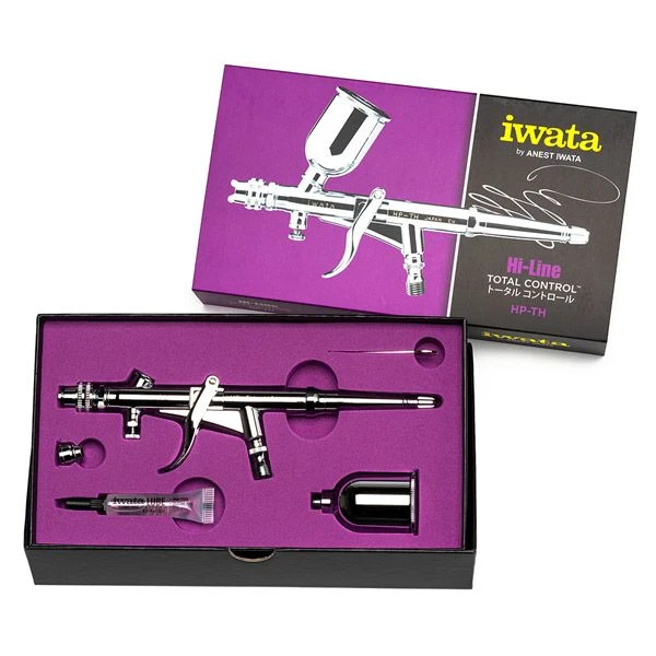 Iwata Hi-Line HP-TH Gravity Feed Dual Action Trigger Airbrush 1 Iwata Hi-Line HP-TH Gravity Feed Dual Action Trigger Airbrush