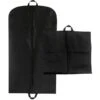 Non-Woven Polypropylene Zippered 55" Garment Bag W/ Handles - With Gusset-Black