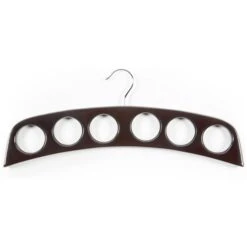 Richards Homewares 6 Hole Hanging Scarf Organizer - Walnut