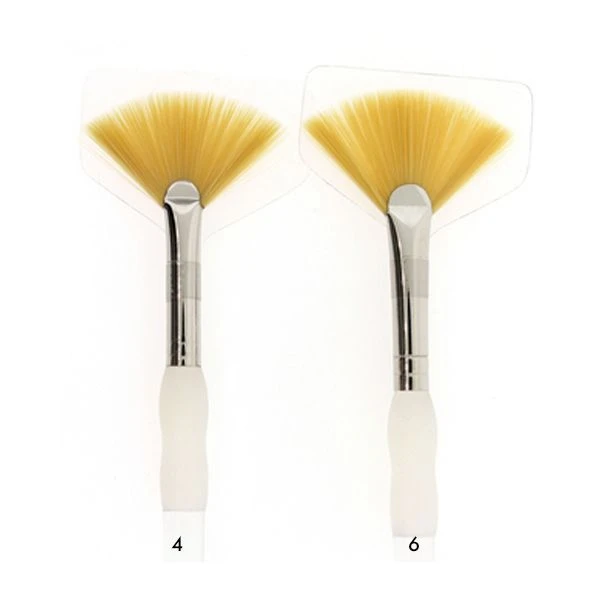 Royal Brush Soft-Grip Golden Taklon Fan Brush 1 Royal Brush Soft-Grip Golden Taklon Fan Brush