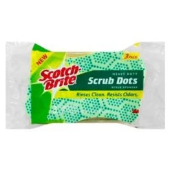 Scotch Brite Heavy-Duty Scrub Sponge W/ Scrub Dots - 3 Ct