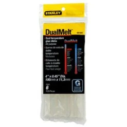Stanley Dual Melt All-Purpose Hot Melt Glue Sticks - Standard (6 Ct.)
