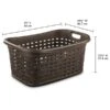 Sterilite Laundry Basket Weave Style -26L X 18 3/8W X 12.5H - Espresso