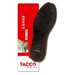 Tacco Full-Length Luxus Leather W/ Charcoal Cushion Bottom Insole - Black