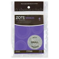 Therm-O-Web Zots Singles Small Clear Adhesive Dots 3/16" X 1/64" Thick - 175 Ct.