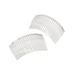 Veil Comb Metal-Silver 2 Ct.
