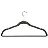 Velvet Slimline Suit Hanger With Crossbar - Black - 17"