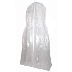 Wedding Gown Garment Bag 72" X 22" W/ 20" Full Gusset - 4 Mil. Clear