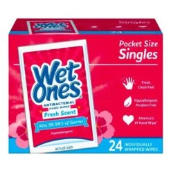 Wet Ones Antibacterial Wipes - Pocket Singles-24 Ct.